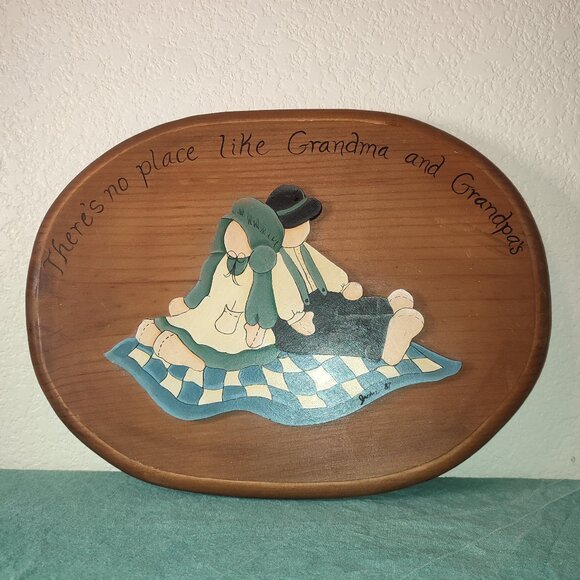 Wooden Home Decor 1987 Grandmacore - Picture 1 of 8